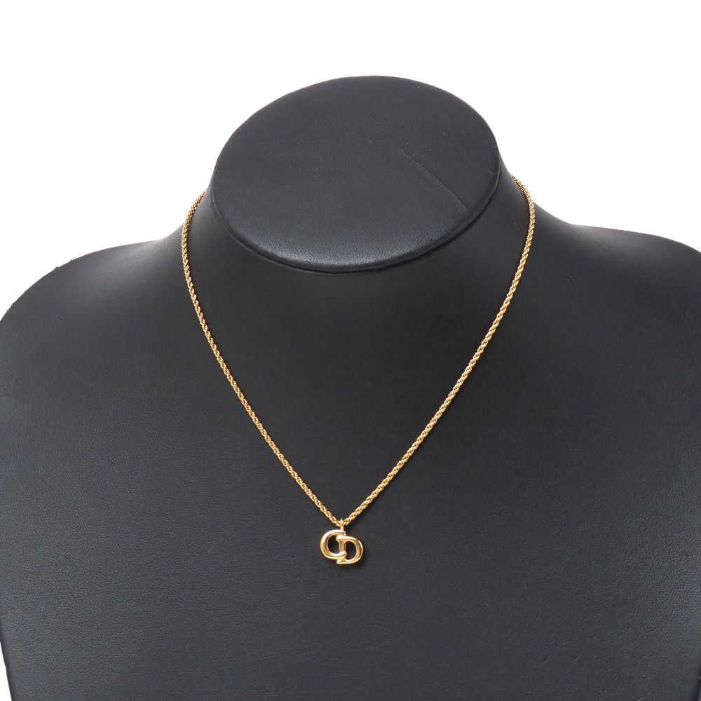 Dior Vintage Necklace CD Logo Rope Chain Gold — view 2