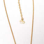 Dior Vintage Necklace CD Logo Rope Chain Gold — view 4
