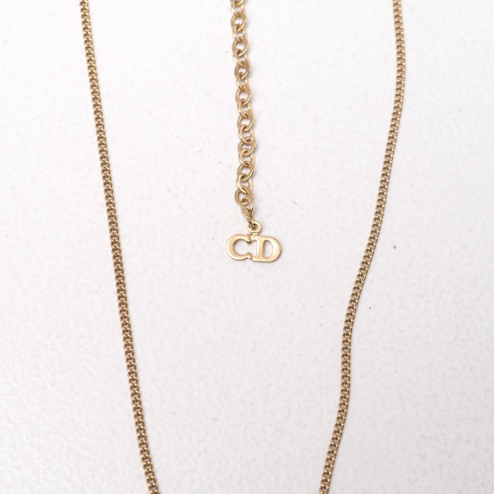 Dior Vintage Necklace CD Logo Oval Gold — view 4