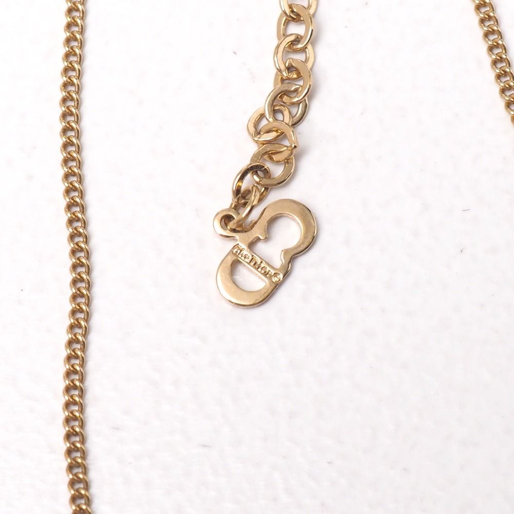 Dior Vintage Necklace CD Logo Oval Gold — view 5