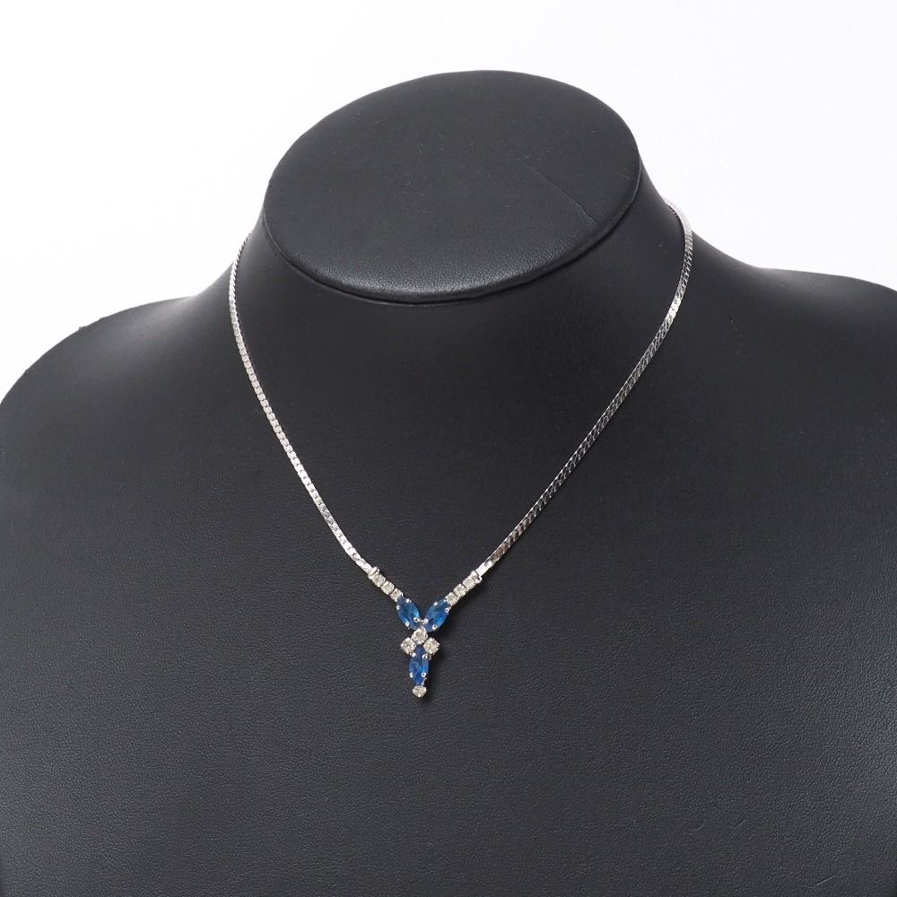 Dior Vintage Necklace Stone Embellishment Crystal Pave Herringbone Chain Choker — view 2