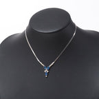 Dior Vintage Necklace Stone Embellishment Crystal Pave Herringbone Chain Choker — view 2