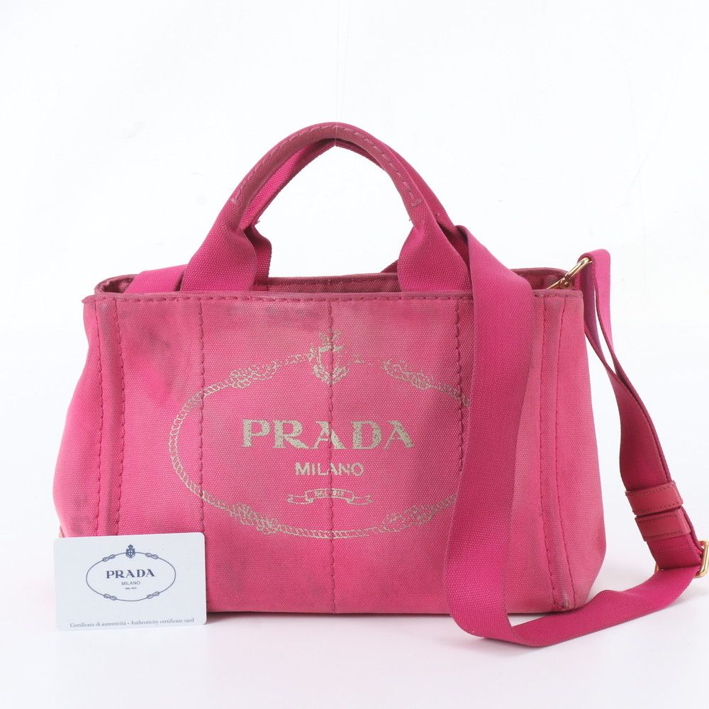 Prada Canapa Leather 2-Way Shoulder Bag Crossbody