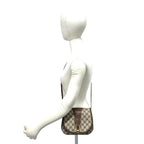 Gucci Vintage GG Logo Leather Shoulder Bag Pochette Brown — view 2