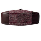 Celine Tweed Leather Handbag Triomphe Vintage — view 5