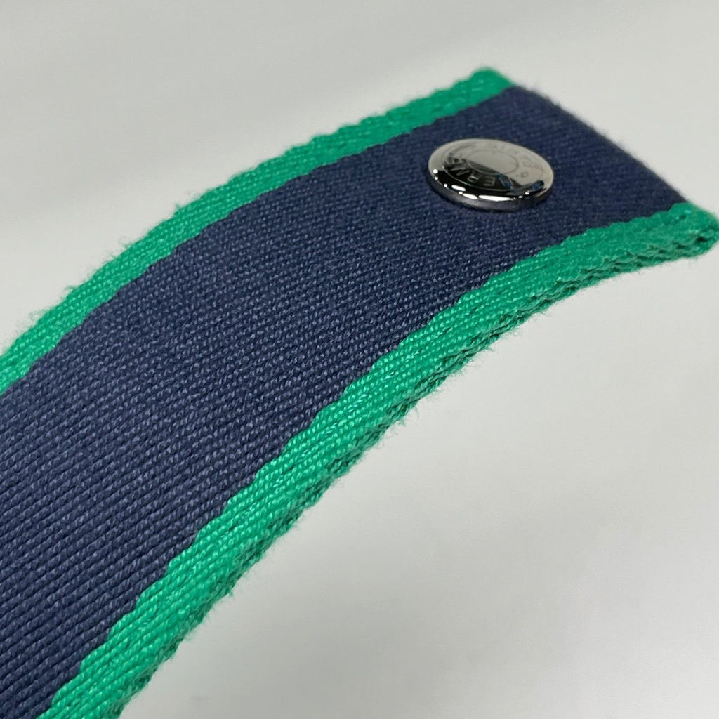 Hermes Brid-a-brac GM Handbag Handle Toile H Navy Green — view 5