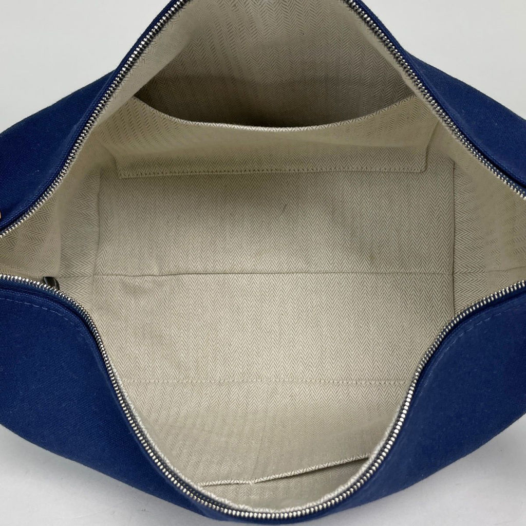 Hermes Brid-a-brac GM Handbag Handle Toile H Navy Green — view 7