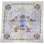 Hermes Carre 90 Renconte Oceane Scarf Atlantic Encounters Silk Purple Multicolor