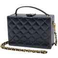 Chanel Handbag CC Logo 2-Way Leather Black