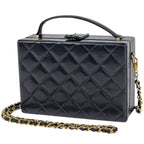 Chanel Handbag CC Logo 2-Way Leather Black
