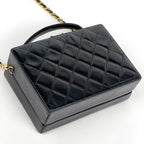 Chanel Handbag CC Logo 2-Way Leather Black — view 2