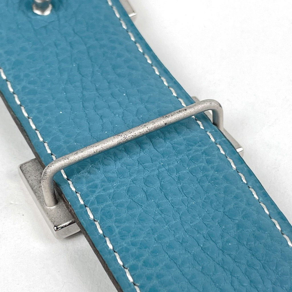 Hermes Constance Reversible Belt Box Calf Taurillon Clemence Black Blue Jean — view 5