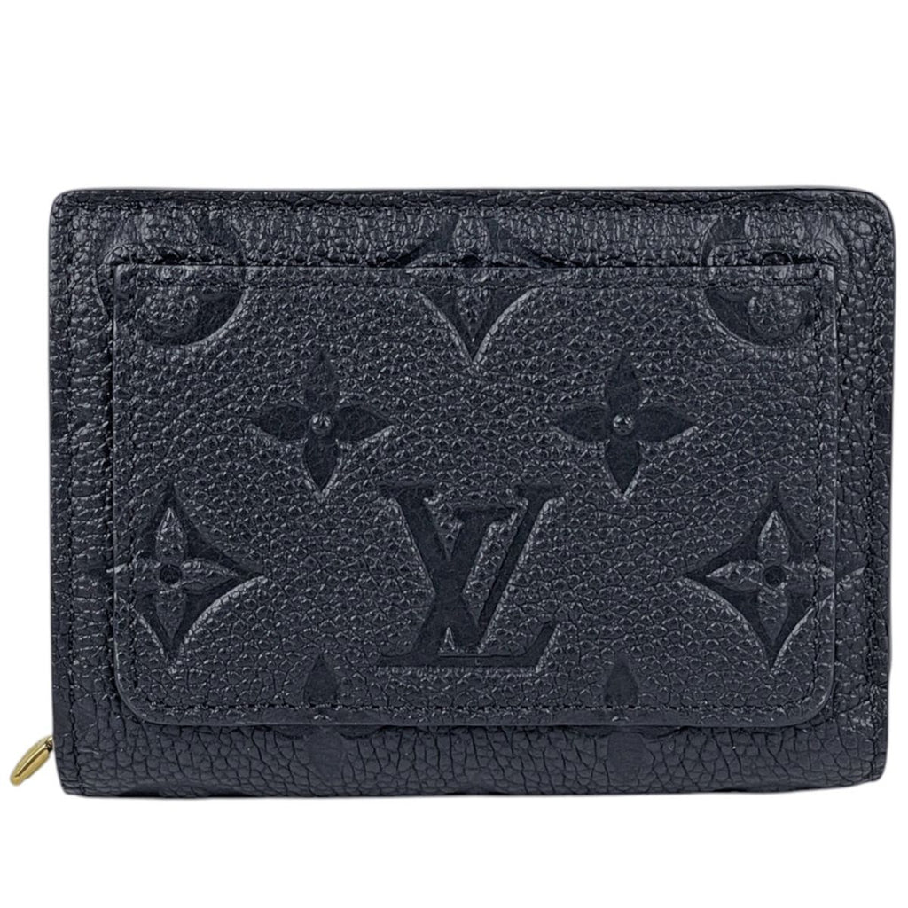 Louis Vuitton Portefeuille Clair Bifold Wallet Monogram Empreinte Noir