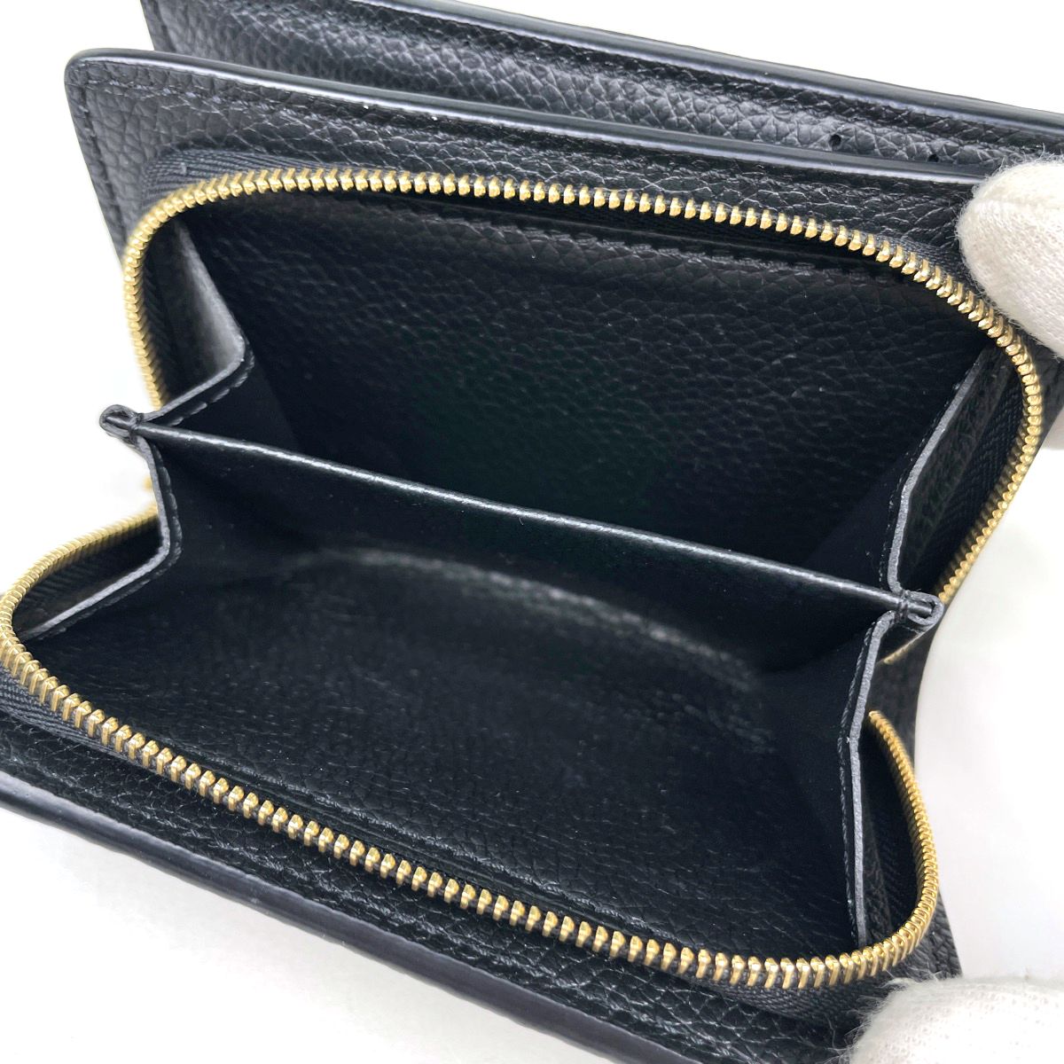 Louis Vuitton Portefeuille Clair Bifold Wallet Monogram Empreinte Noir — view 4