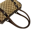 Gucci GG Pattern Logo Canvas Leather Shoulder Bag Brown — view 4