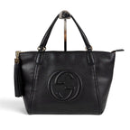 Gucci Soho Hand Tote Black Leather