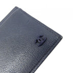 Chanel Card Case Card Holders Navy — view 4
