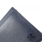Chanel Card Case Card Holders Navy — view 3
