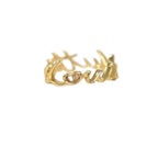 Louis Vuitton LV Script Ring S Gold