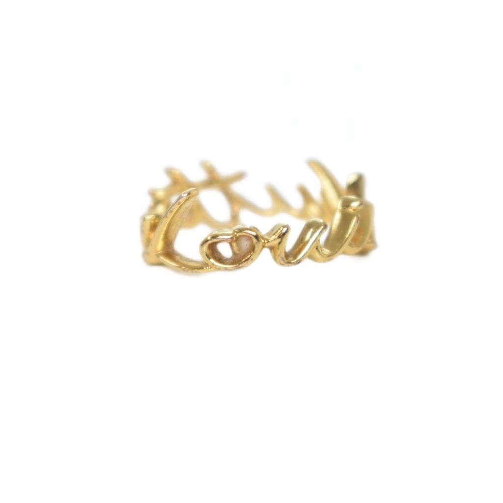 Louis Vuitton LV Script Ring S Gold