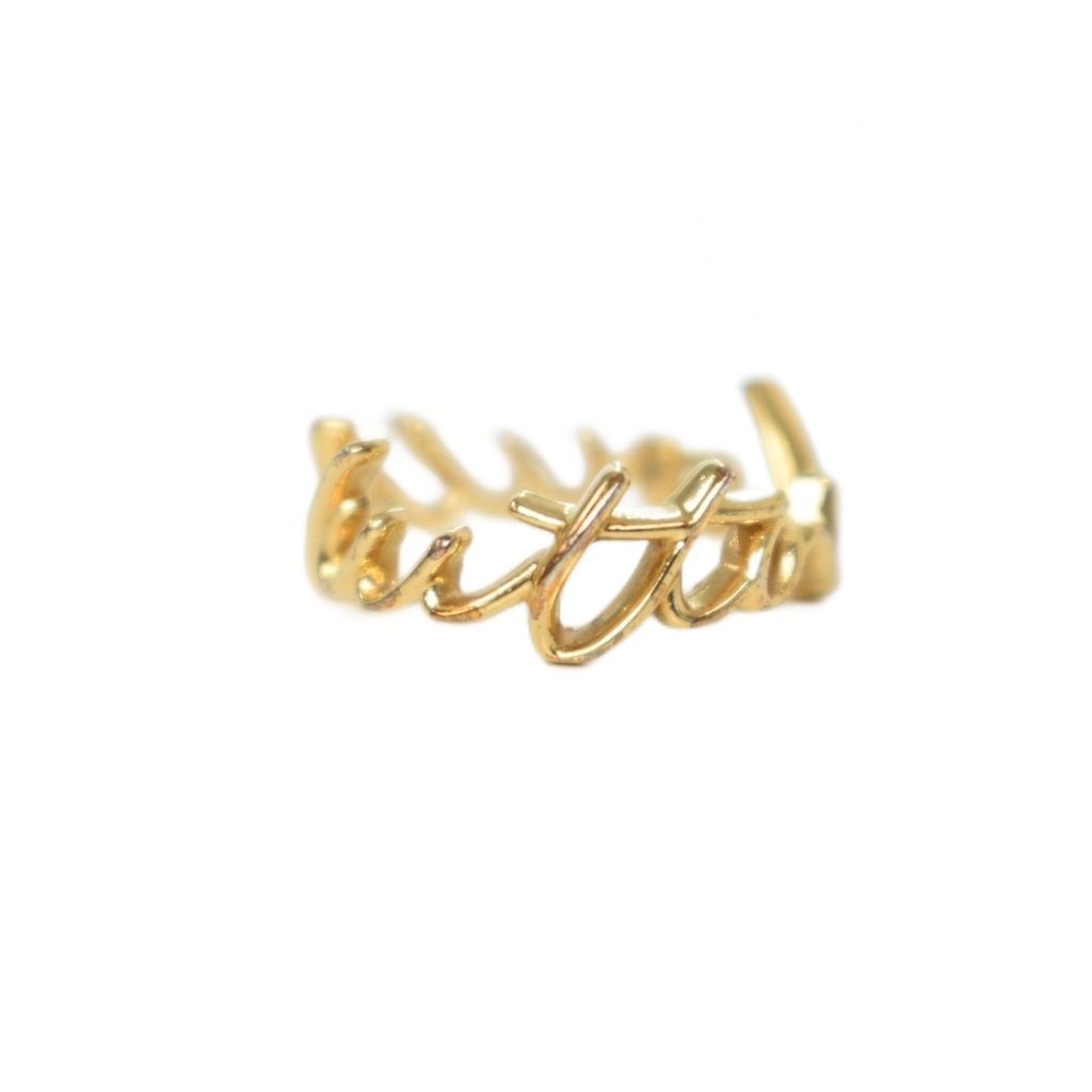 Louis Vuitton LV Script Ring S Gold — view 3