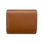 Celine Trifold Wallet Small Flap Triomphe Brown Leather — view 2