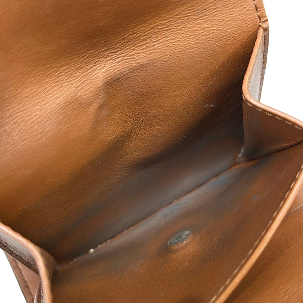 Celine Trifold Wallet Small Flap Triomphe Brown Leather — view 4