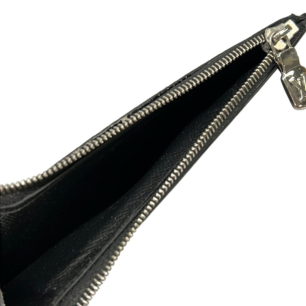 Louis Vuitton Coin Purse Monogram Eclipse Card Case Noir Leather Cowhide — view 3