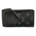 Louis Vuitton Coin Purse Monogram Eclipse Card Case Noir Leather Cowhide