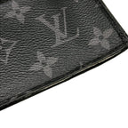 Louis Vuitton Coin Purse Monogram Eclipse Card Case Noir Leather Cowhide — view 8