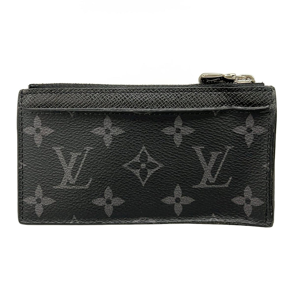 Louis Vuitton Coin Purse Monogram Eclipse Card Case Noir Leather Cowhide — view 2