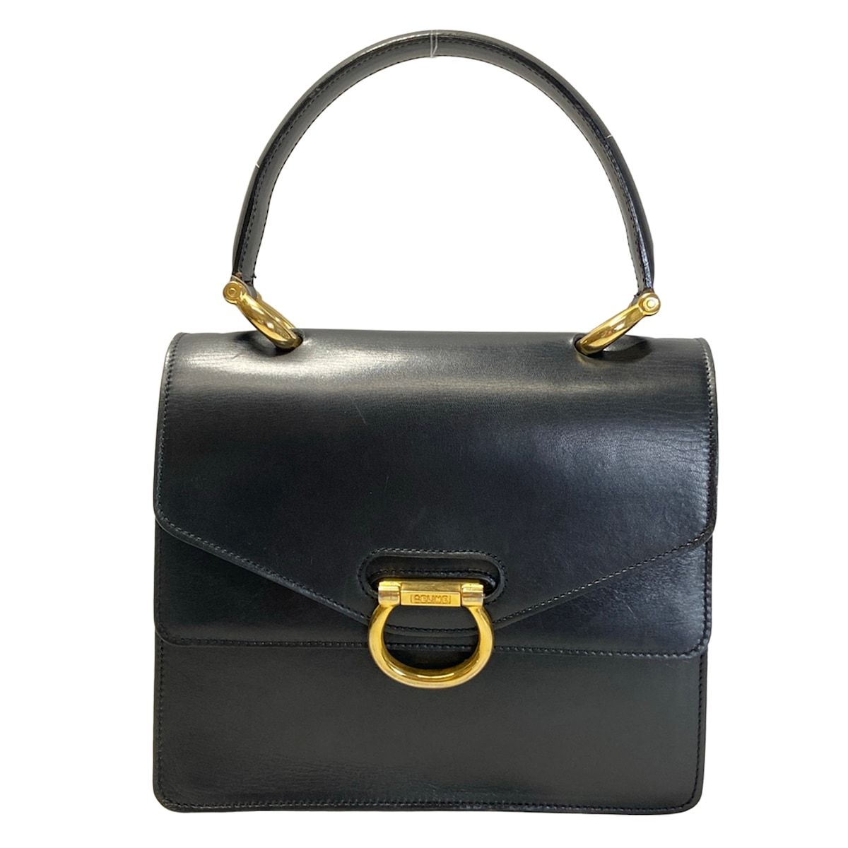 Celine Handbag Gancini Black Leather