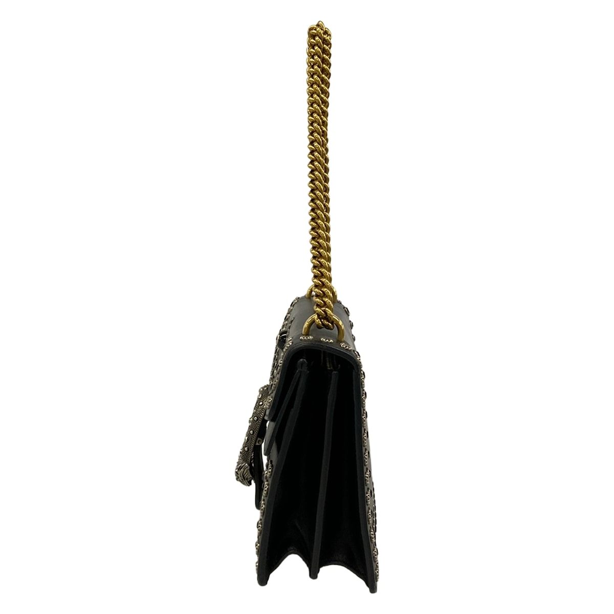 Gucci Shoulder Bag Dionysus Black Chain Studs Leather — view 4