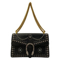 Gucci Shoulder Bag Dionysus Black Chain Studs Leather