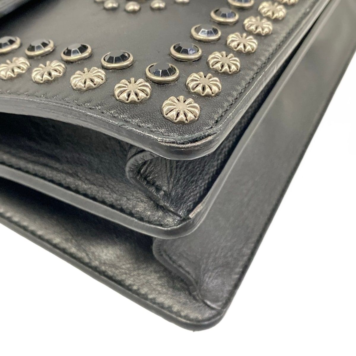 Gucci Shoulder Bag Dionysus Black Chain Studs Leather — view 6