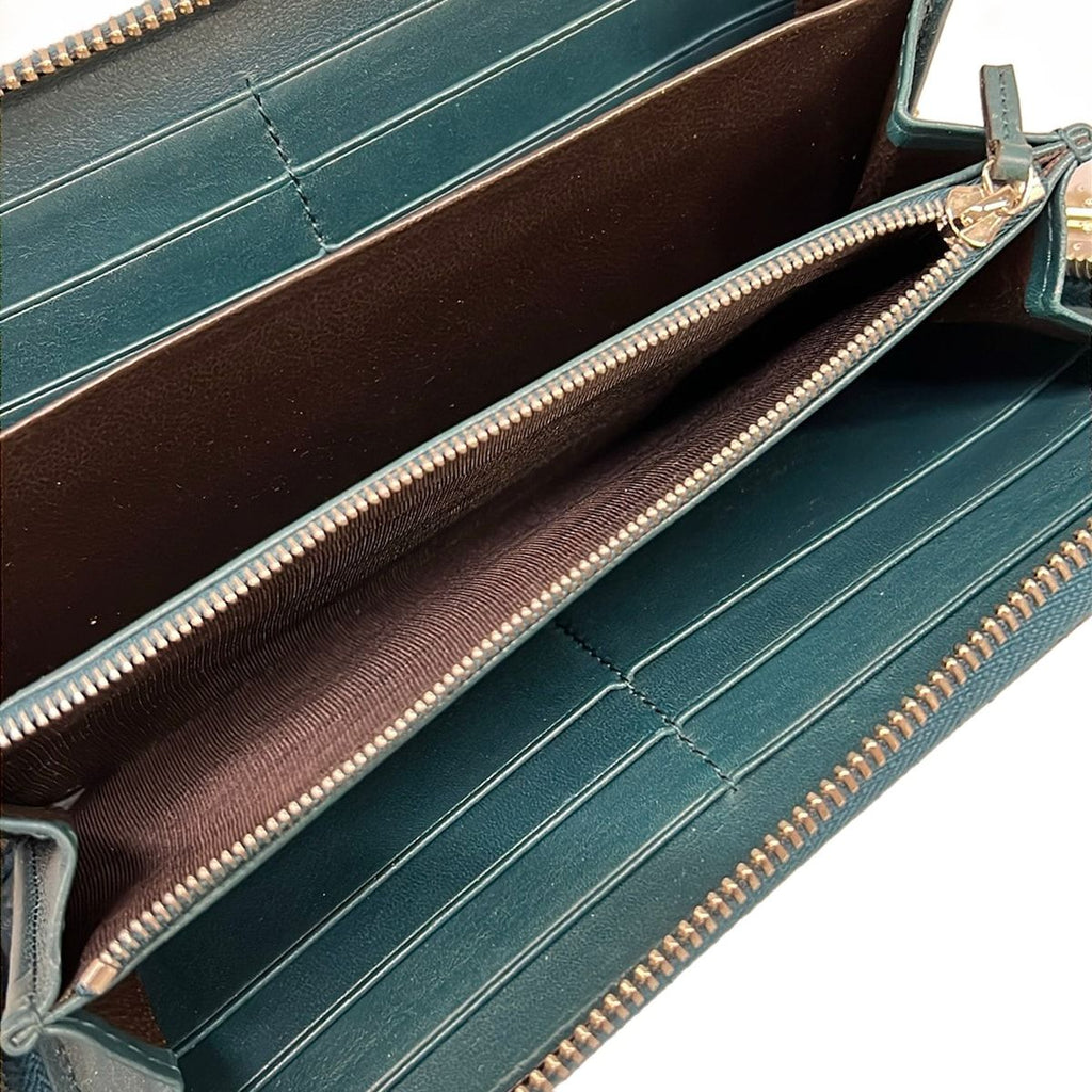 Gucci Wallet Bamboo Green Zip Around Leather — view 4