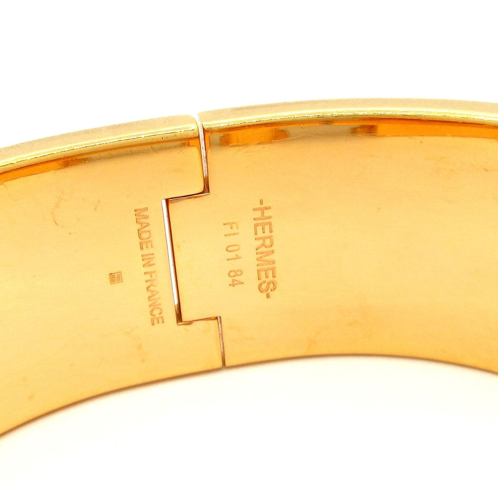 Hermes Bangle Clic Clac Pink Gold Beige Bracelet — view 4