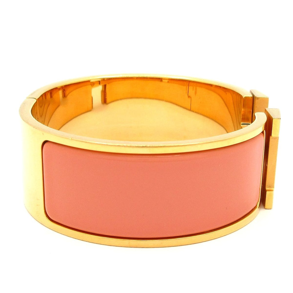 Hermes Bangle Clic Clac Pink Gold Beige Bracelet — view 2