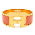 Hermes Bangle Clic Clac Pink Gold Beige Bracelet