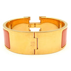 Hermes Bangle Clic Clac Pink Gold Beige Bracelet — view 3