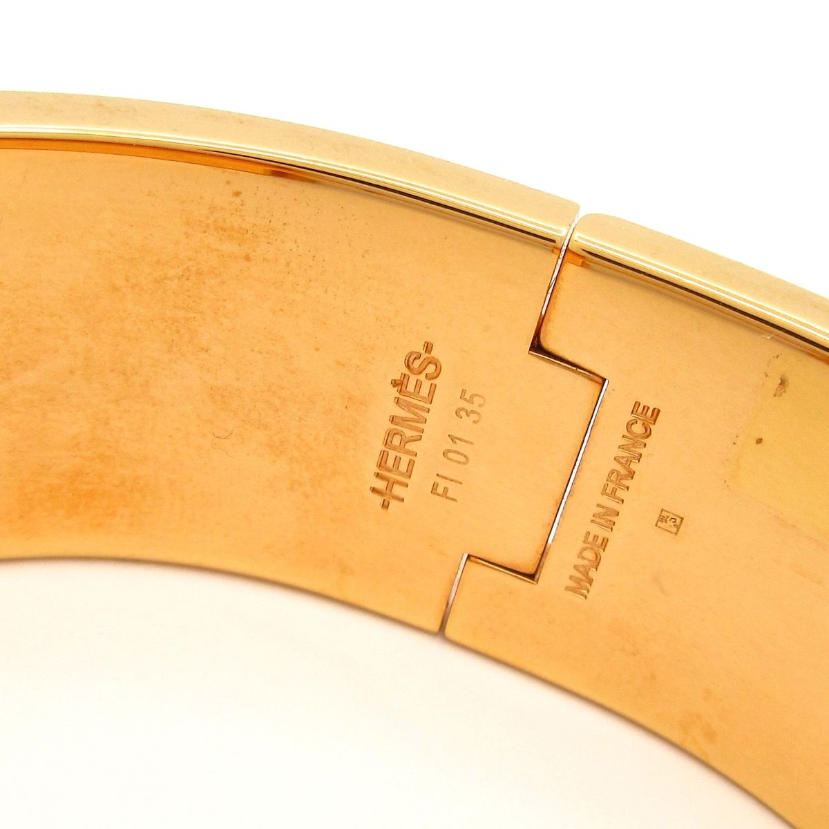 Hermes Bangle Clic Clac Pink Gold Blue Bracelet — view 4