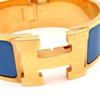 Hermes Bangle Clic Clac Pink Gold Blue Bracelet — view 5