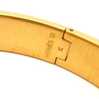 Hermes Bangle Clic H Gold Orange Bracelet — view 4