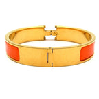 Hermes Bangle Clic H Gold Orange Bracelet — view 3