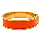 Hermes Bangle Clic H Gold Orange Bracelet — view 2