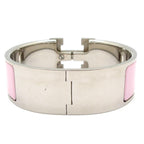 Hermes Bangle Clic Clac Silver Pink Bracelet — view 3
