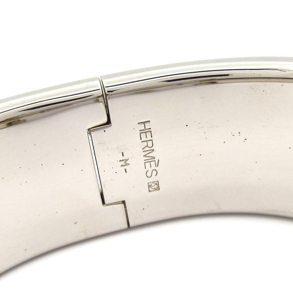 Hermes Bangle Clic Clac Silver Pink Bracelet — view 4