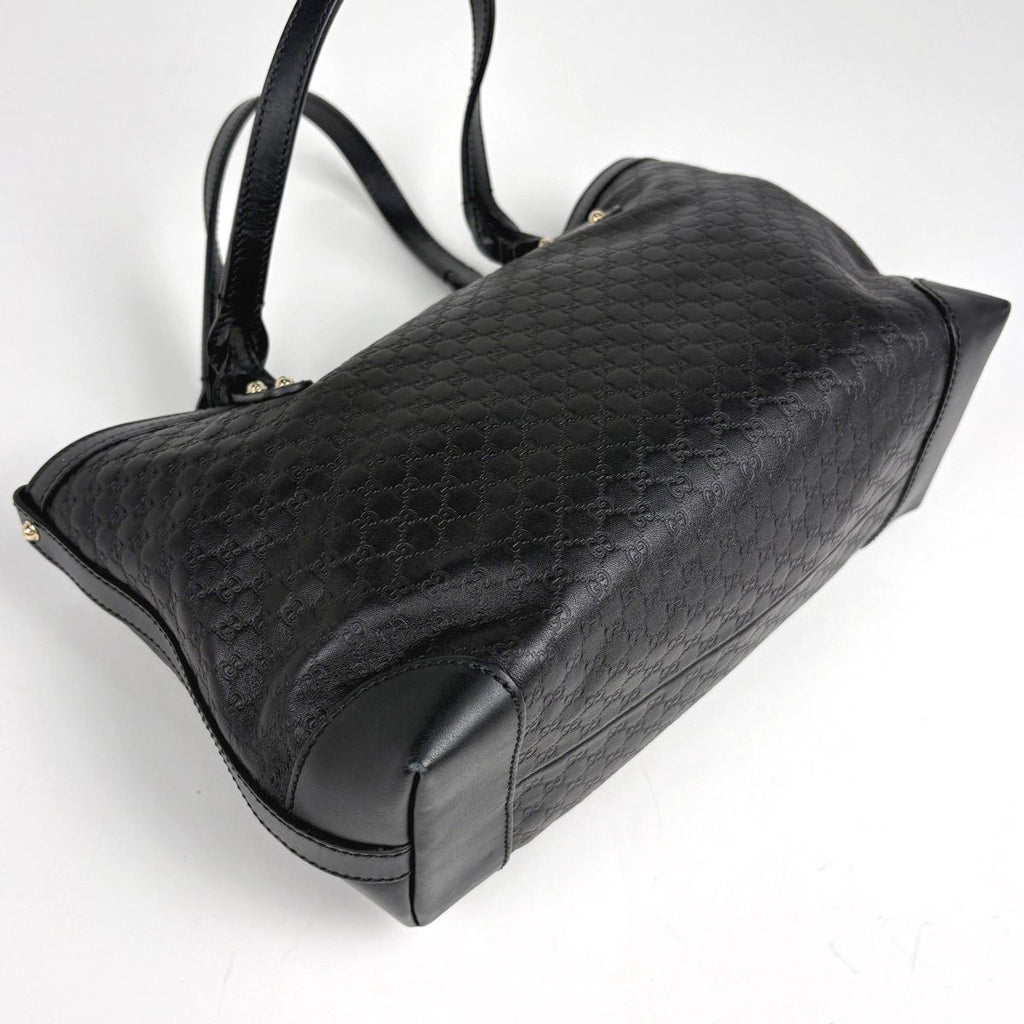 Gucci Micro Guccissima Leather Tote Bag Black — view 2