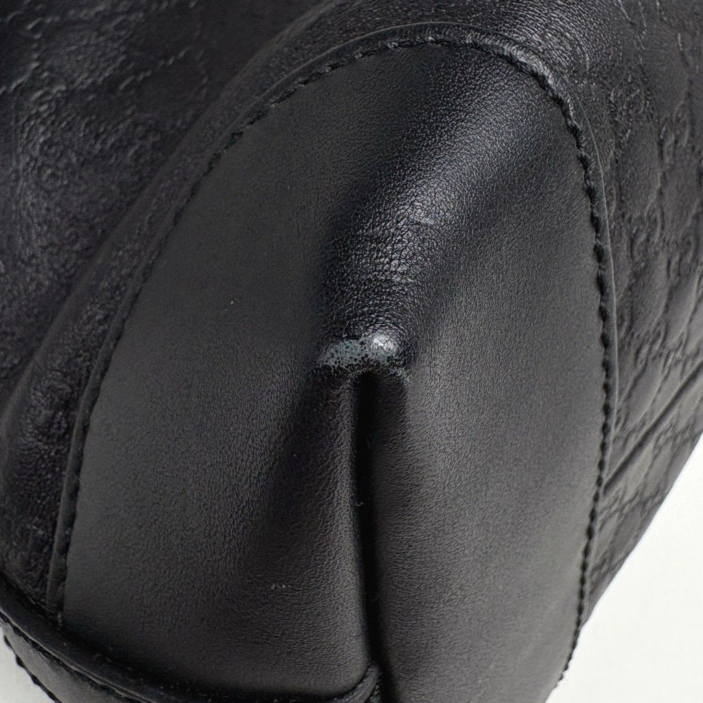 Gucci Micro Guccissima Leather Tote Bag Black — view 3