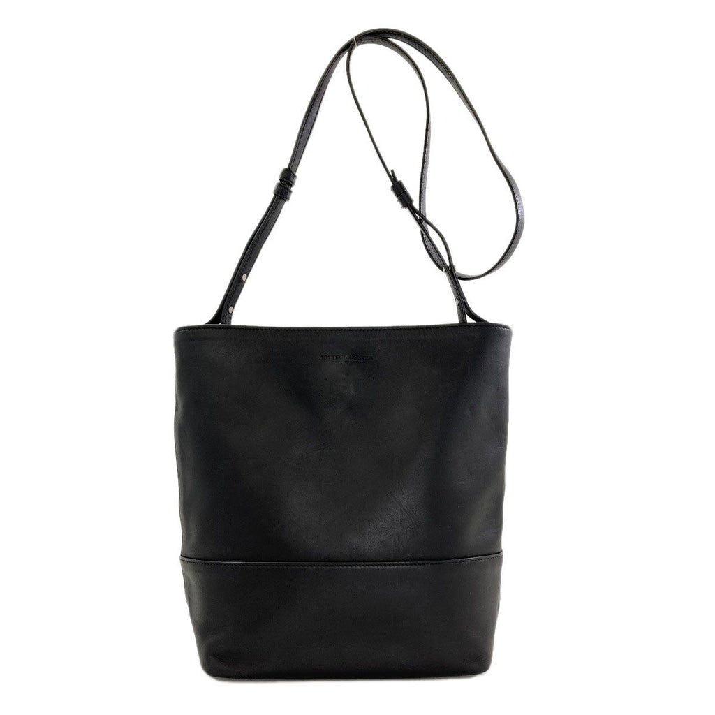 Bottega Veneta Logo Shoulder Bag Calfskin
